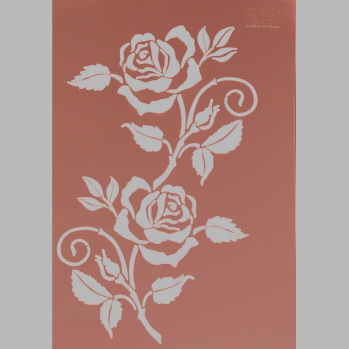 pochoir vrille de rose transparent 21 x 29,7 cm lavable